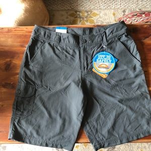 Columbia Hiking Shorts Khaki Green NEW
